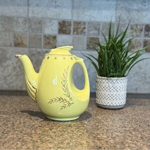 Please Read 2 Repairs Vintage Hall Yellow Ceramic Sundial Teapot #0779, 23